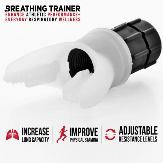 Treinador de Capacidade Pulmonar com Respiração Abdominal — Exercitador Respiratório para os Pulmões, Resistência e Fôlego | Equipamento de Fitness Portátil